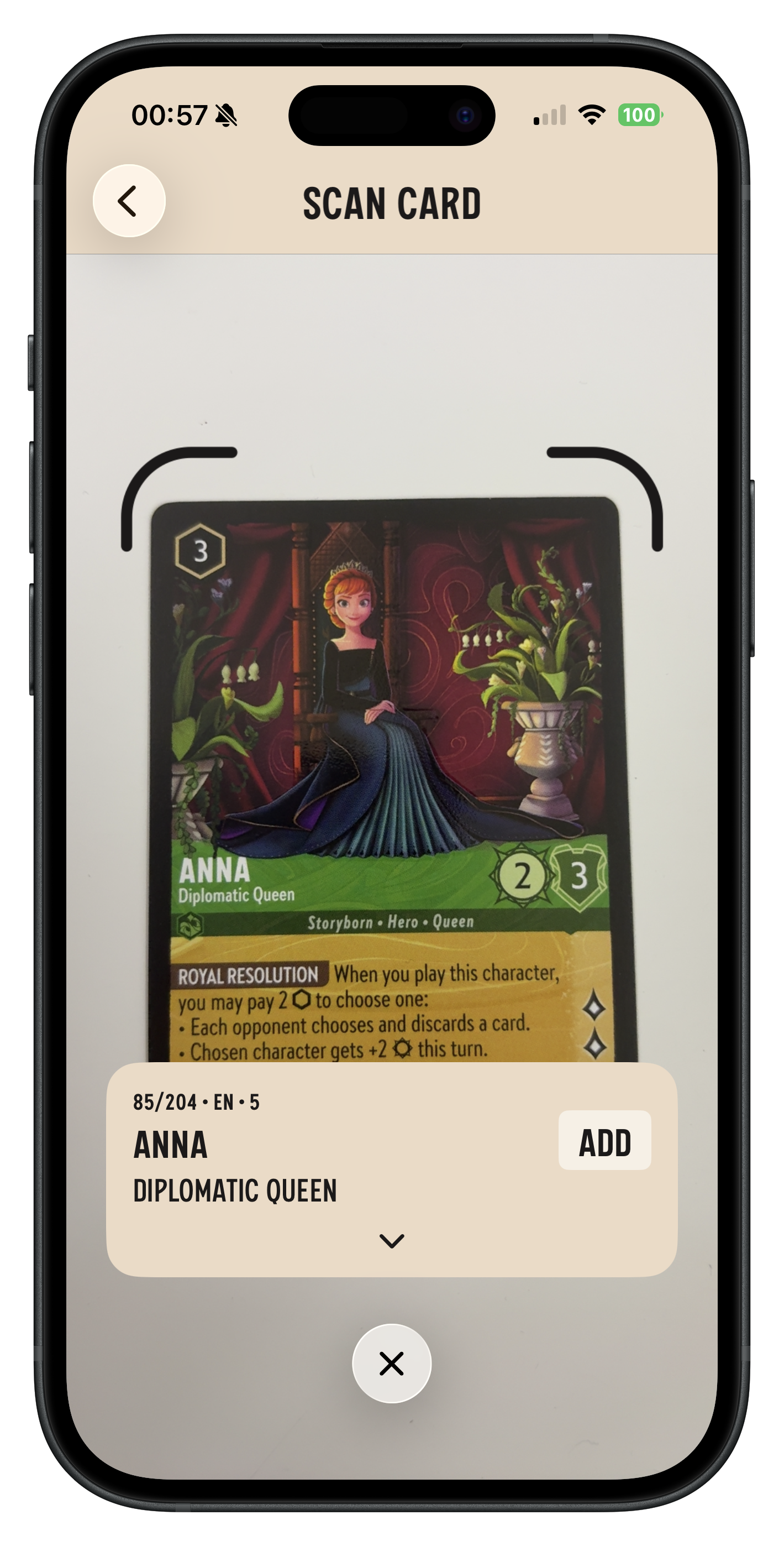 Deck list preview